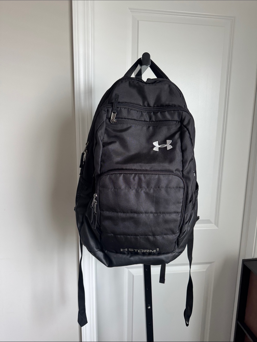 Under Armour Black Backpack with White Logo